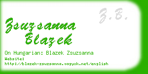 zsuzsanna blazek business card